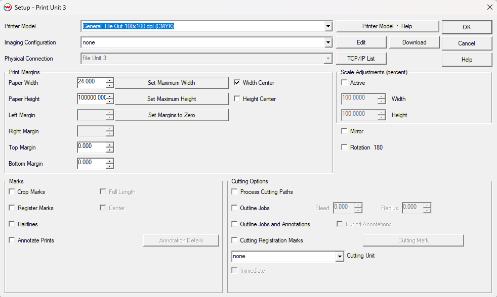 Cutting Controls