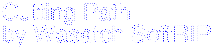 Vinyl lettering cut paths