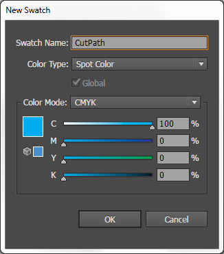 New Swatch dialog