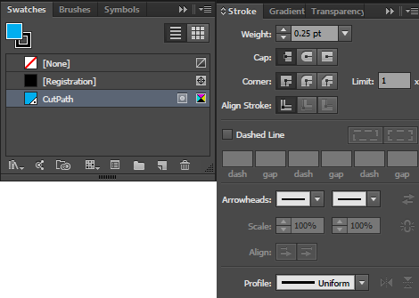 Swatch settings