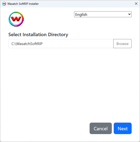 Installation Directory Page Screenshot