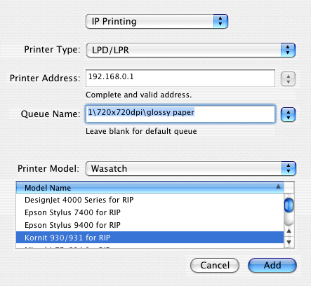 OSX LPR